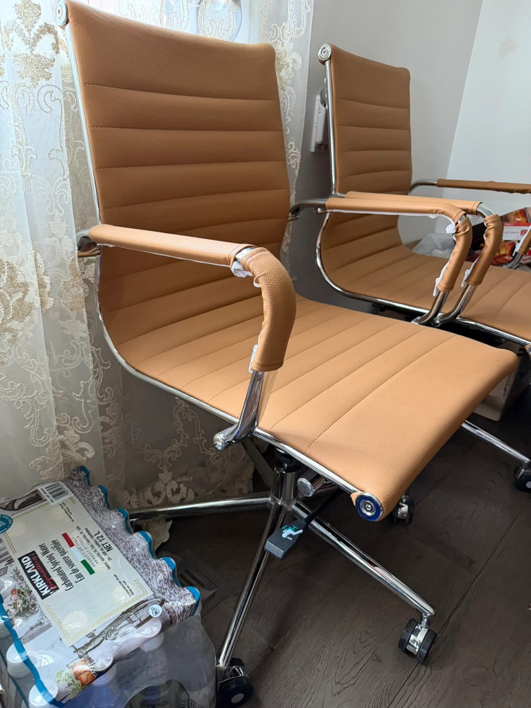 Two Tan Office Chairs - photo 3