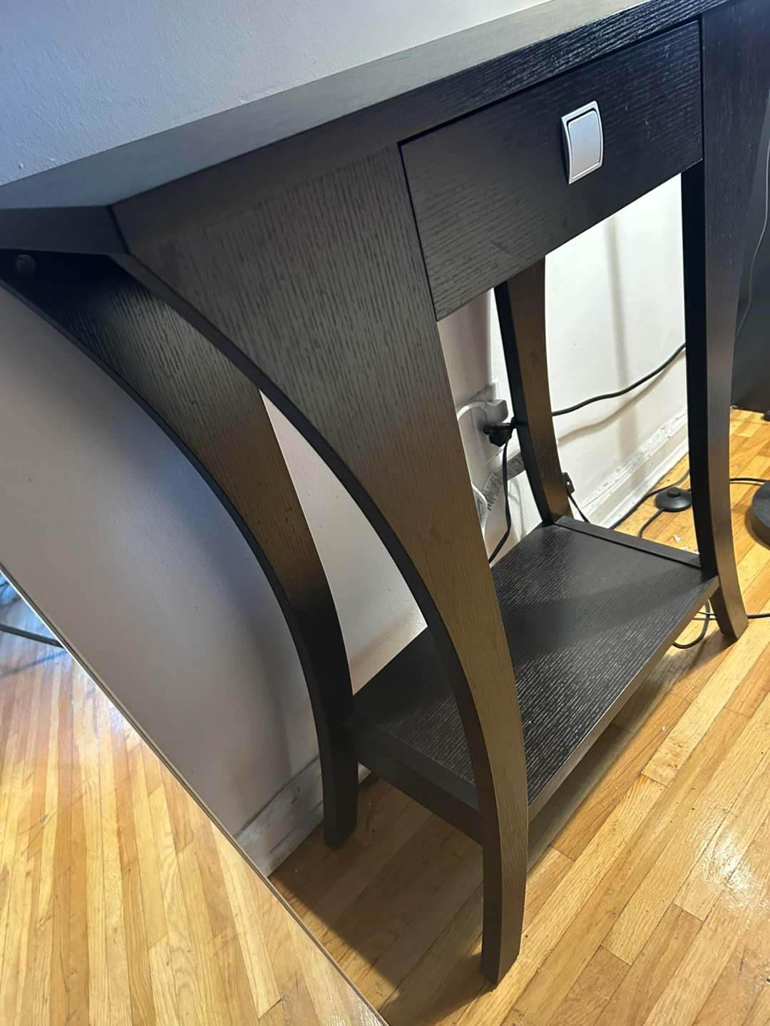Black Console Table with Drawer