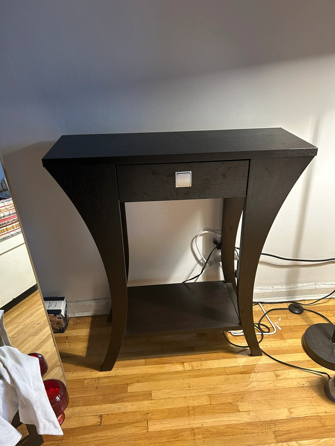 Black Console Table with Drawer - photo 2