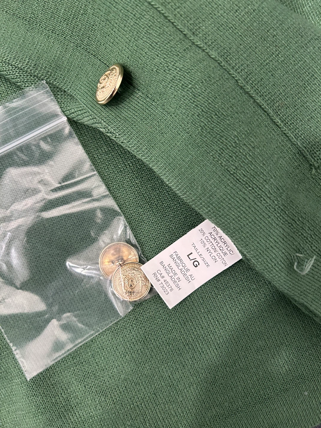 Suzy Shier Green Button-Up Cardigan Large - photo 4