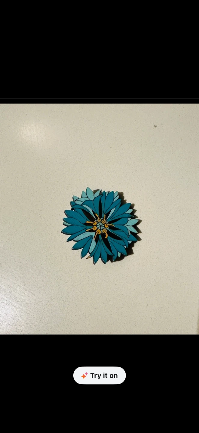 Blue Flower Enamel Pin
