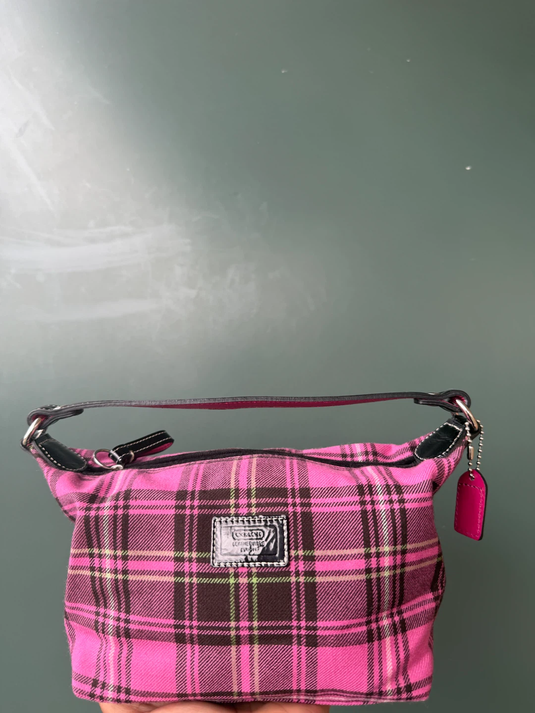 Coach Plaid pink Mini wool handbag - photo 2