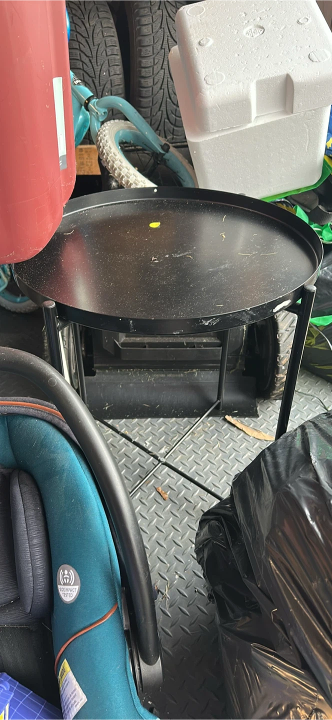 Black Metal Round Side Table-ikea - photo 2