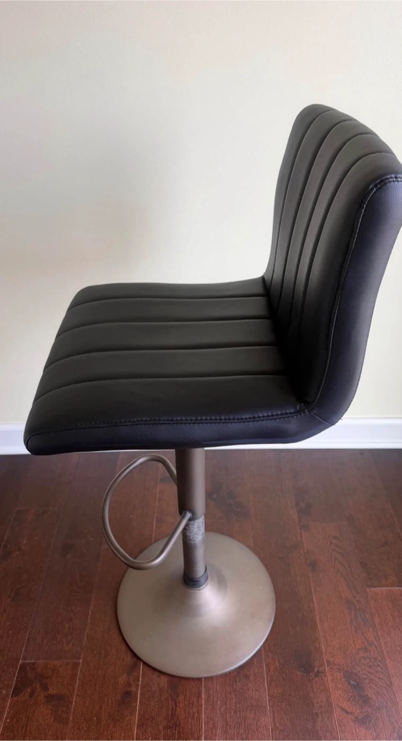Adjustable Black Swivel Bar Stool - photo 3