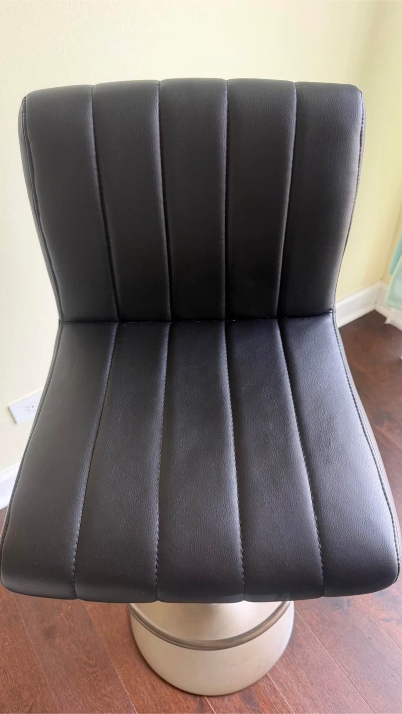 Adjustable Black Swivel Bar Stool - photo 4