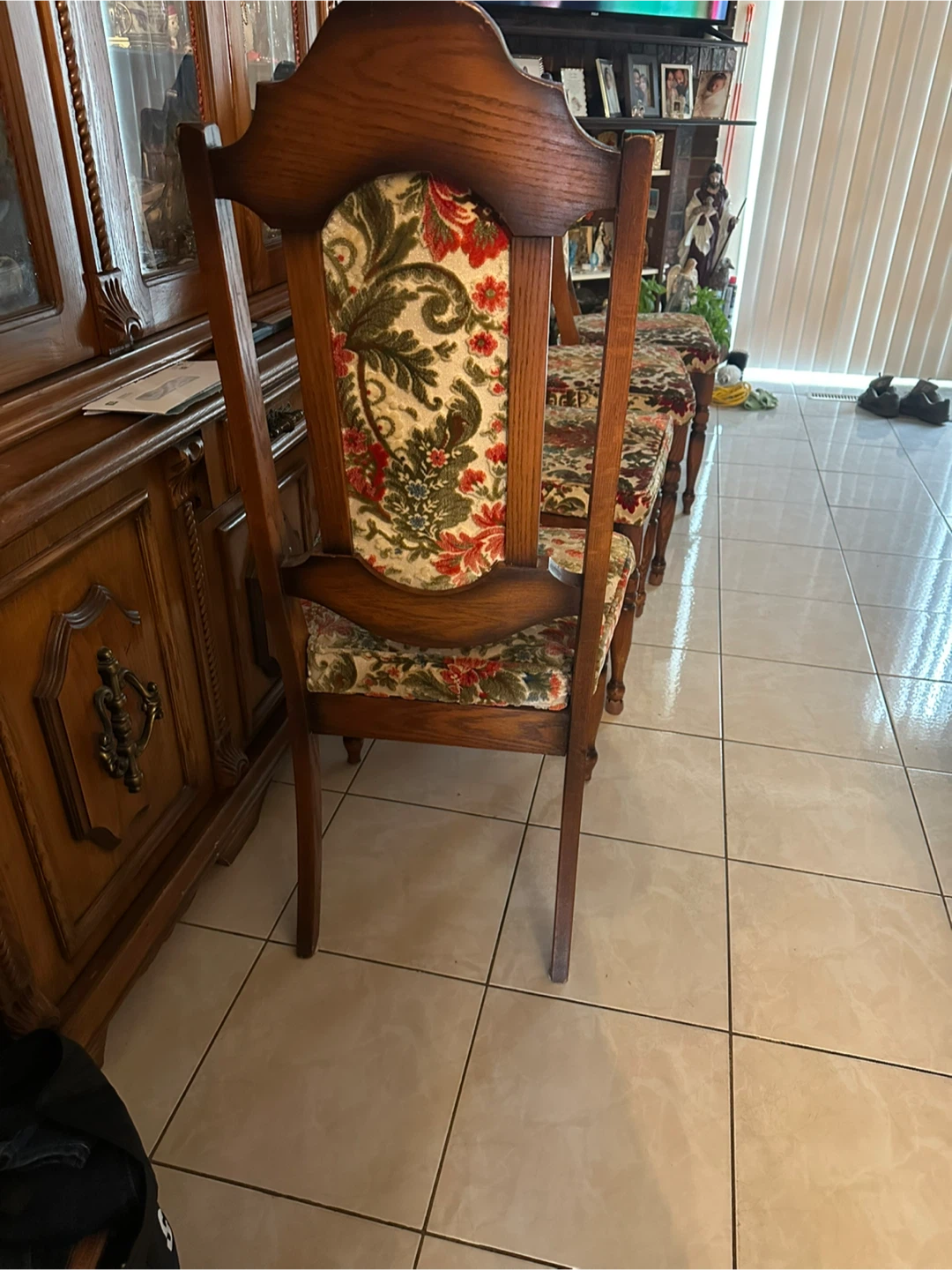 Set of 6 Vintage Style Wooden Dining Chairs - photo 3