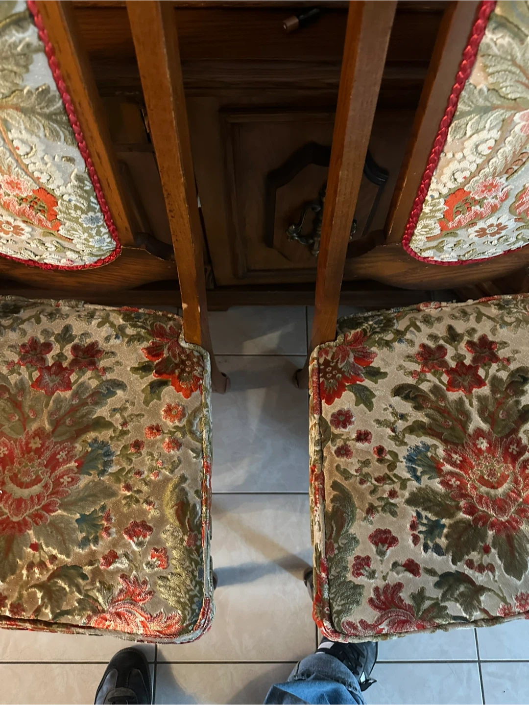 Set of 6 Vintage Style Wooden Dining Chairs - photo 4