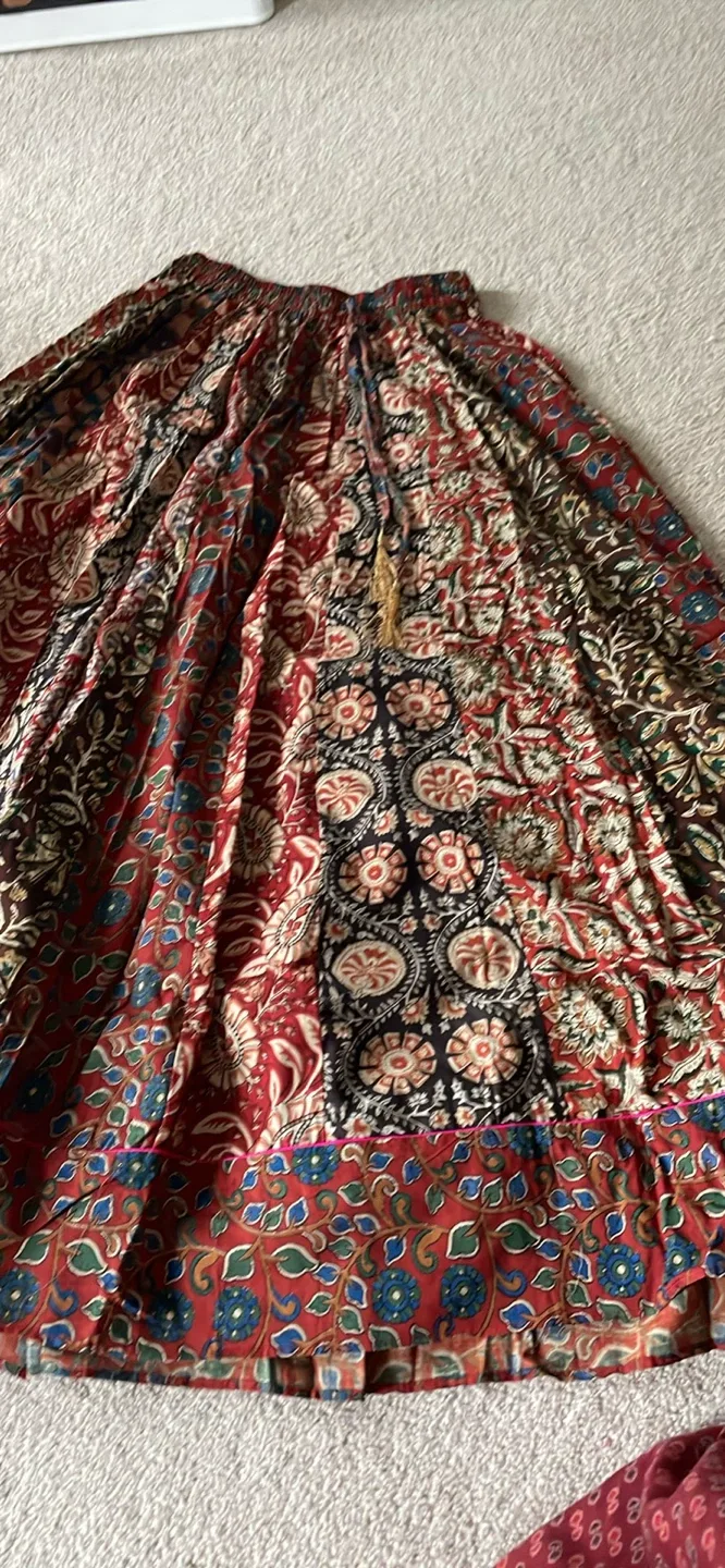 Floral Print Traditional Indian Set skirt with top and chunni - photo 2