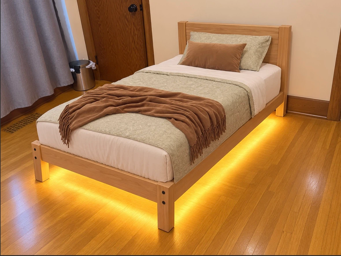 Twin Size Wooden Bed Frame