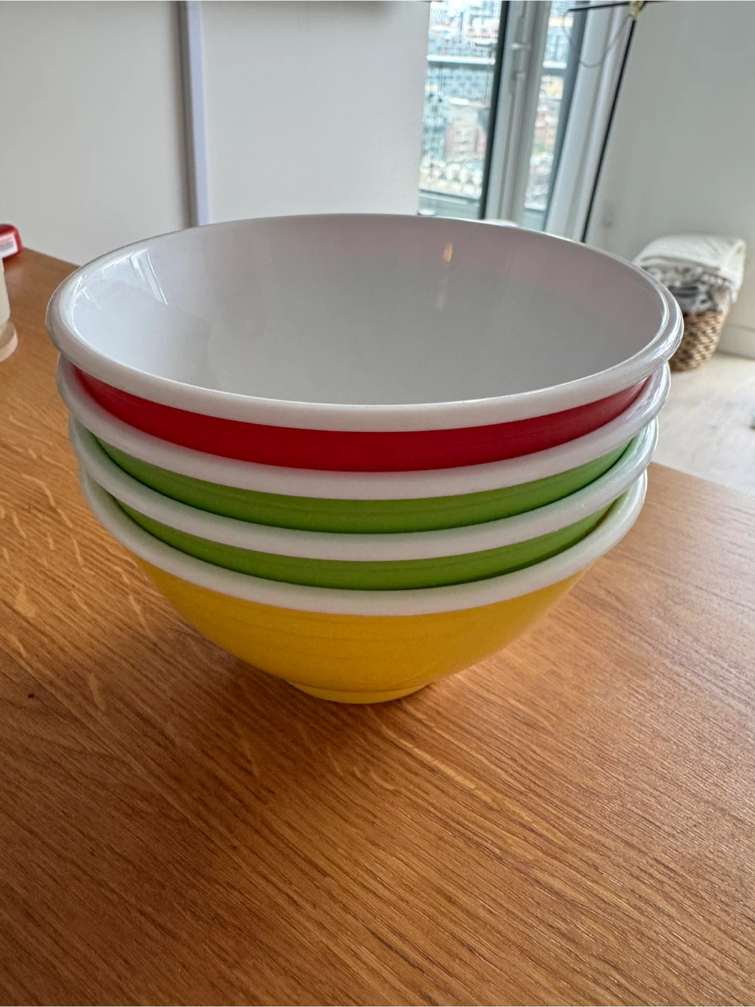 Set of 4 Multicoloured Mixing Bowls
