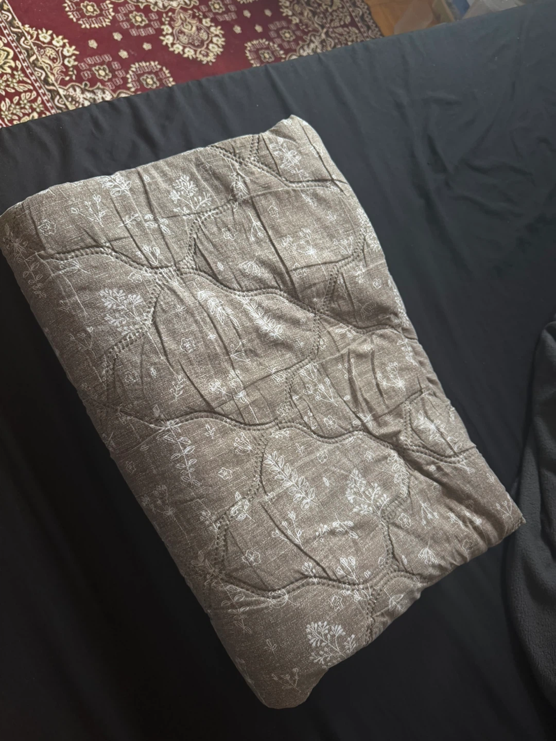 Floral Print Quilted Blanket