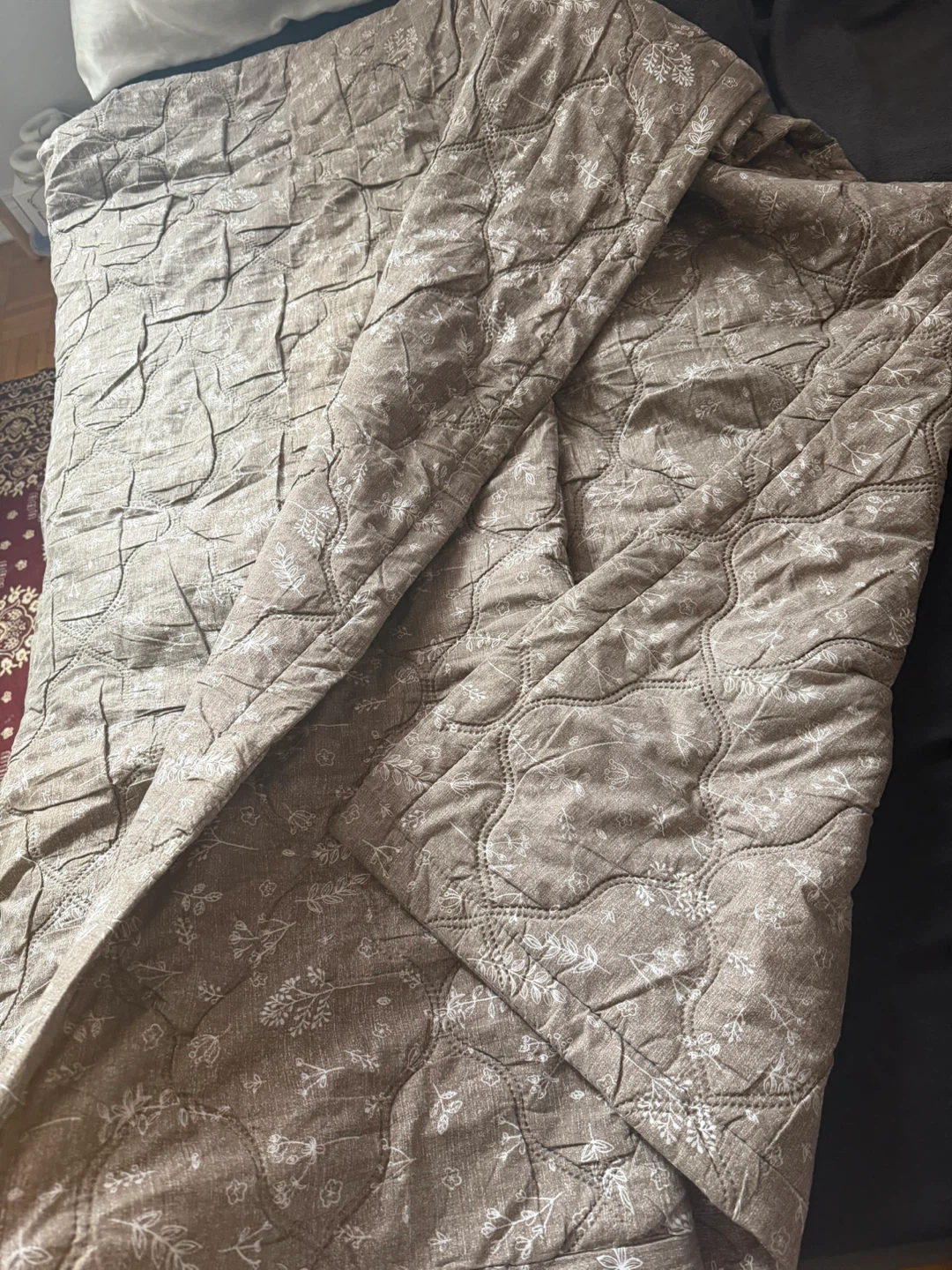 Floral Print Quilted Blanket - photo 2