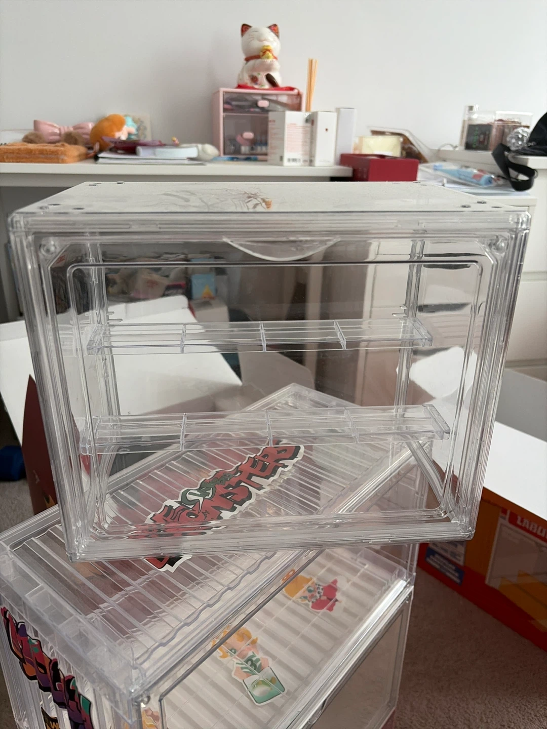 Clear Acrylic Display Case with Shelves
