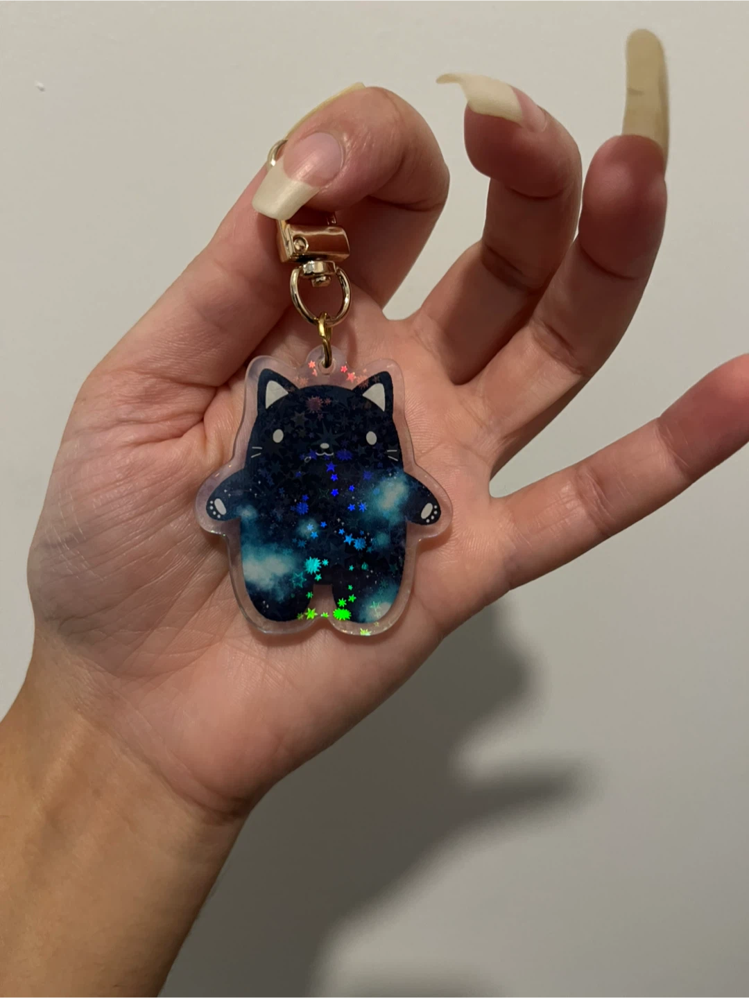 Galaxy Cat Acrylic Keychain