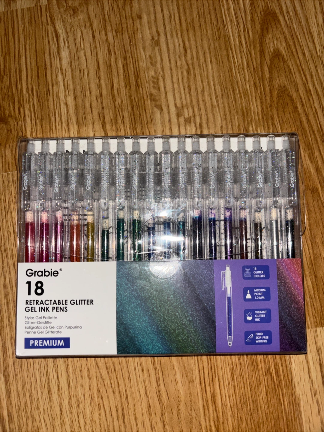 Grabie Glitter Gel Pens Set of 18