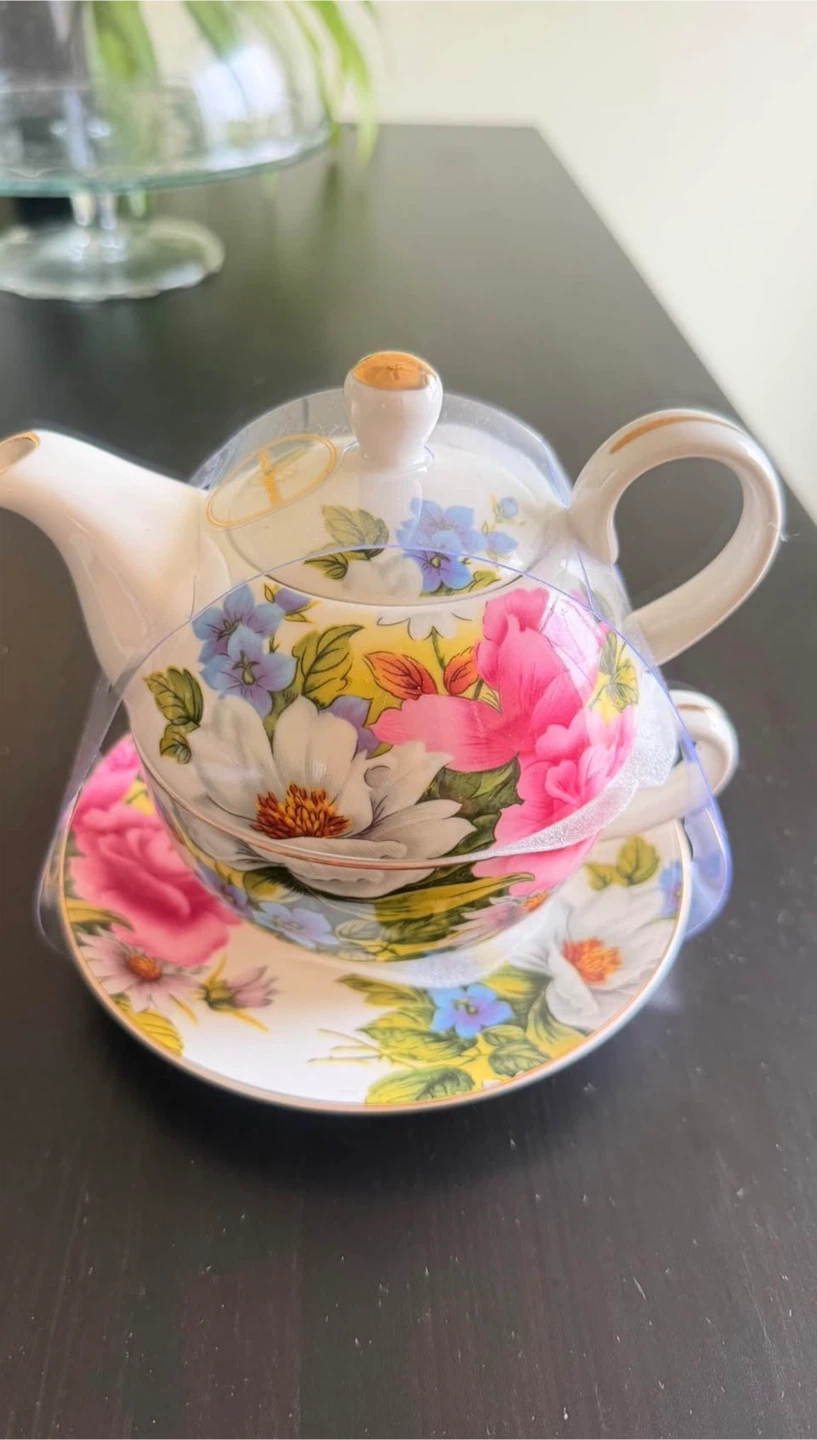 Beautiful Crace Teaware porcelain 4-piece tea set ☕️✨ - photo 4