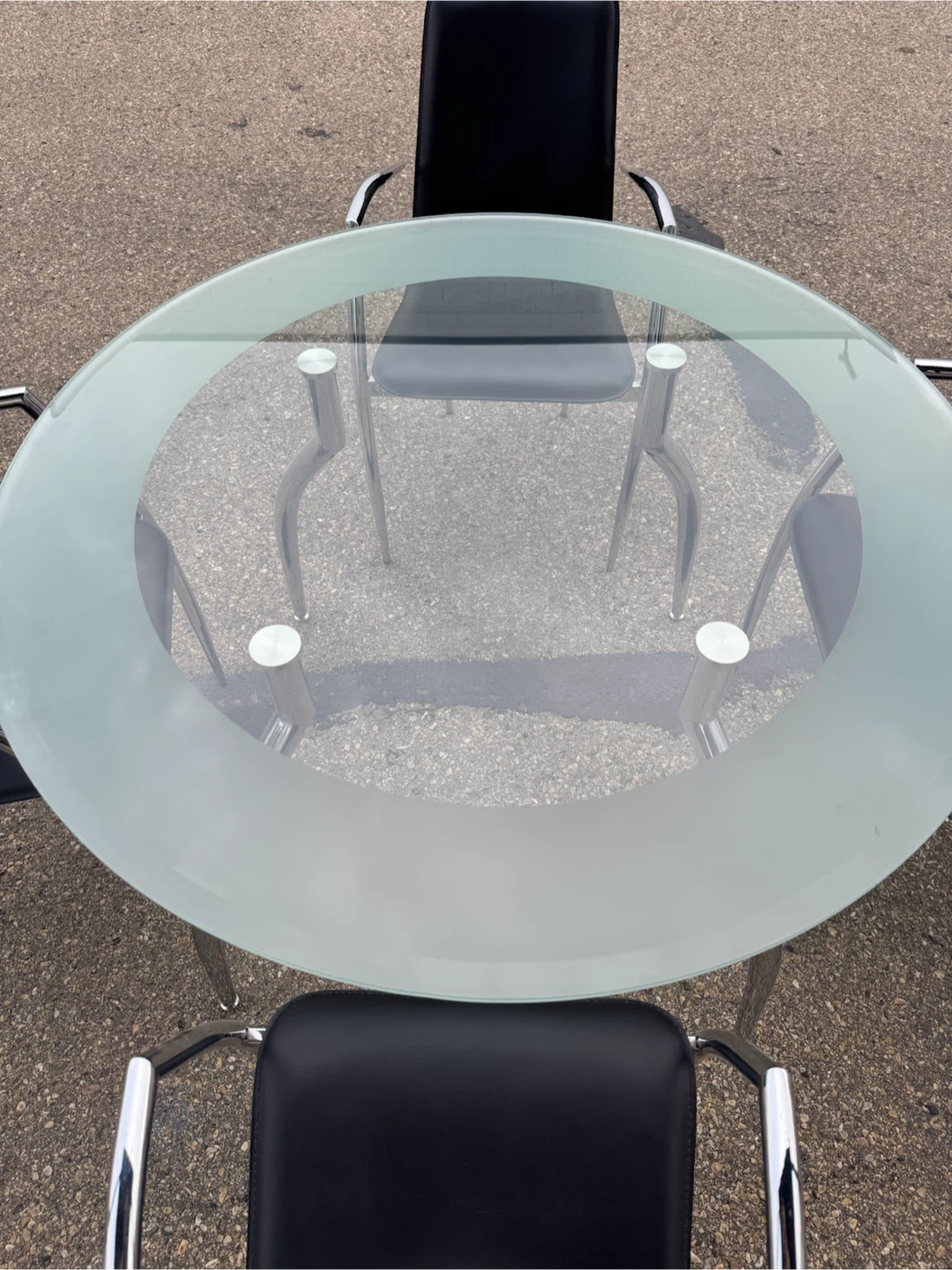 Modern Glass Dining Set with 4 Chairs - photo 4