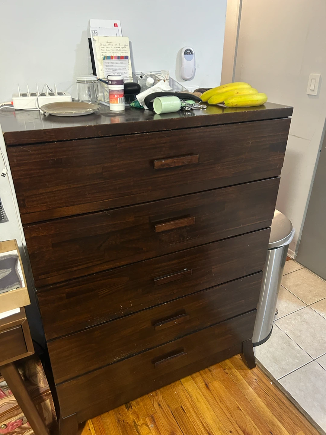 Dark Wood 5-Drawer Dresser - photo 2