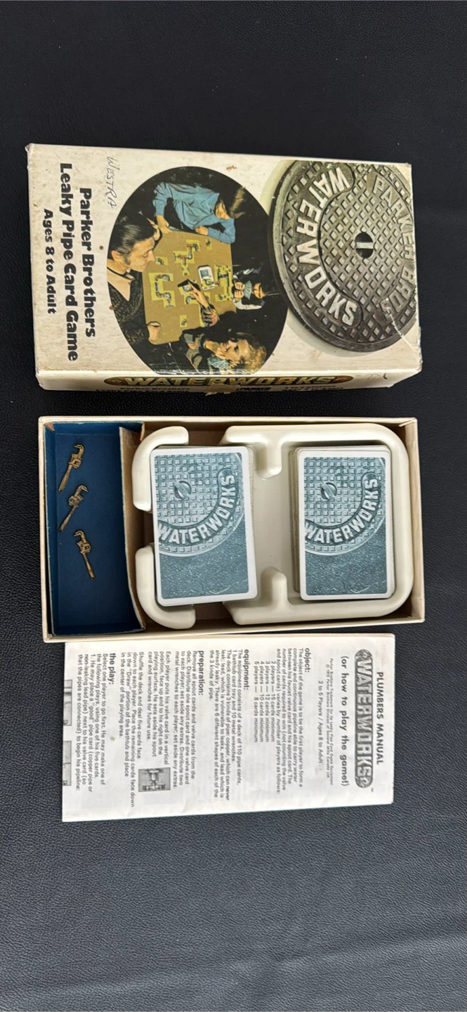 Vintage Parker Brothers Waterworks Card Game - photo 2