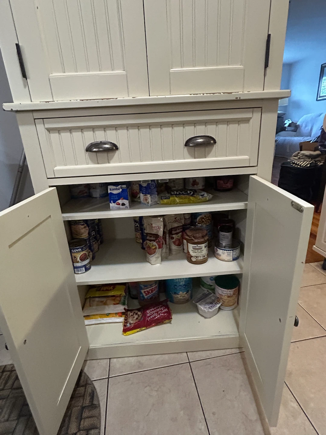White Farmhouse Style Pantry Cabinet - photo 4