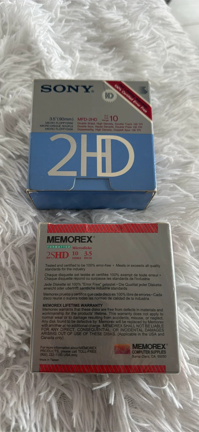 Sony and Memorex 3.5" Floppy Disks