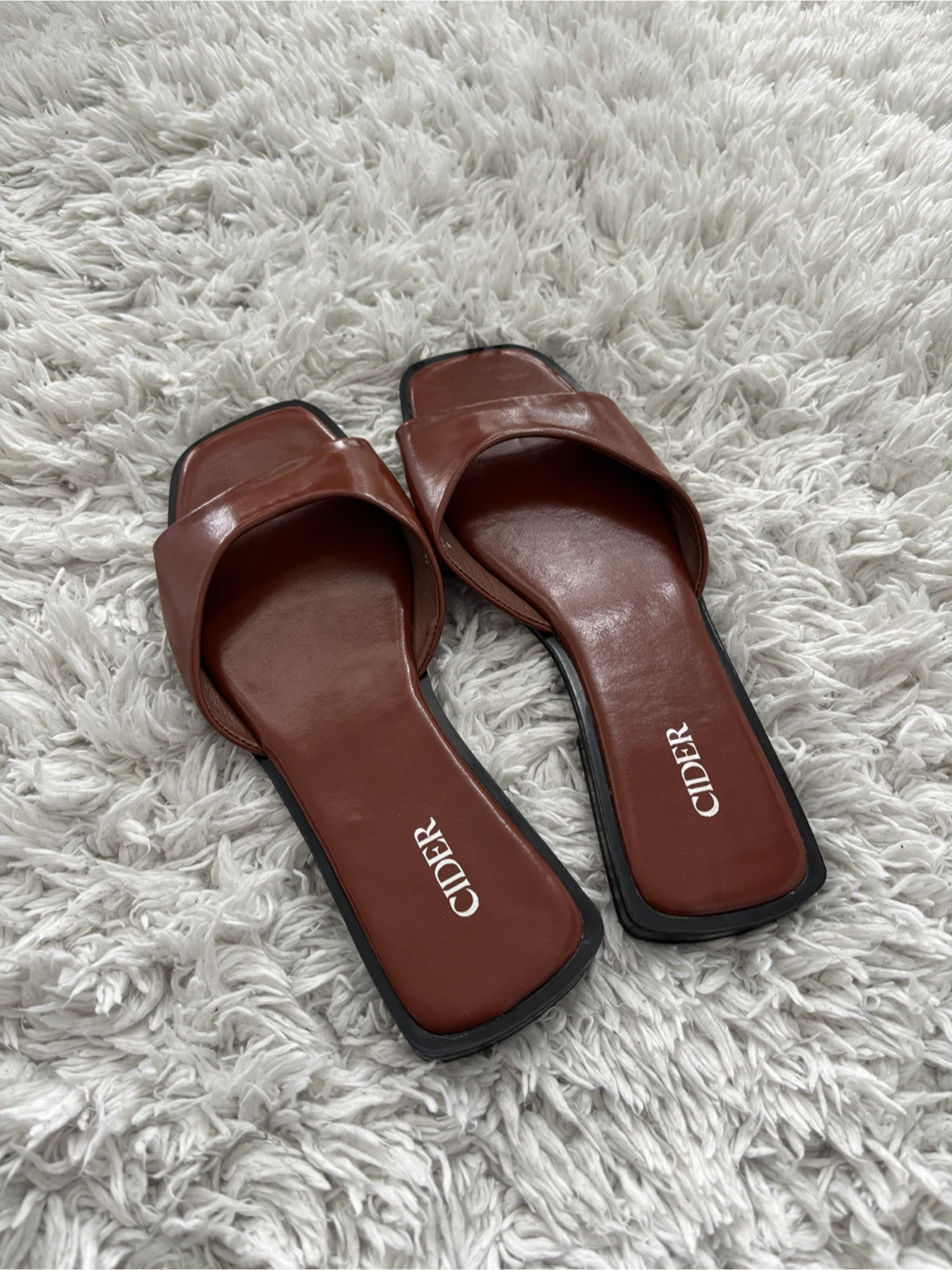 Cider Brown Slide Sandals
