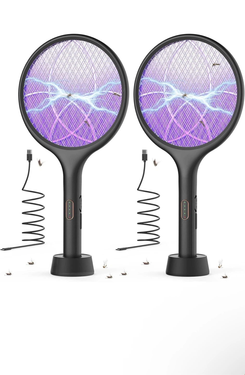 YISSVIC Rechargeable Bug Zapper Racket - 2 Pack