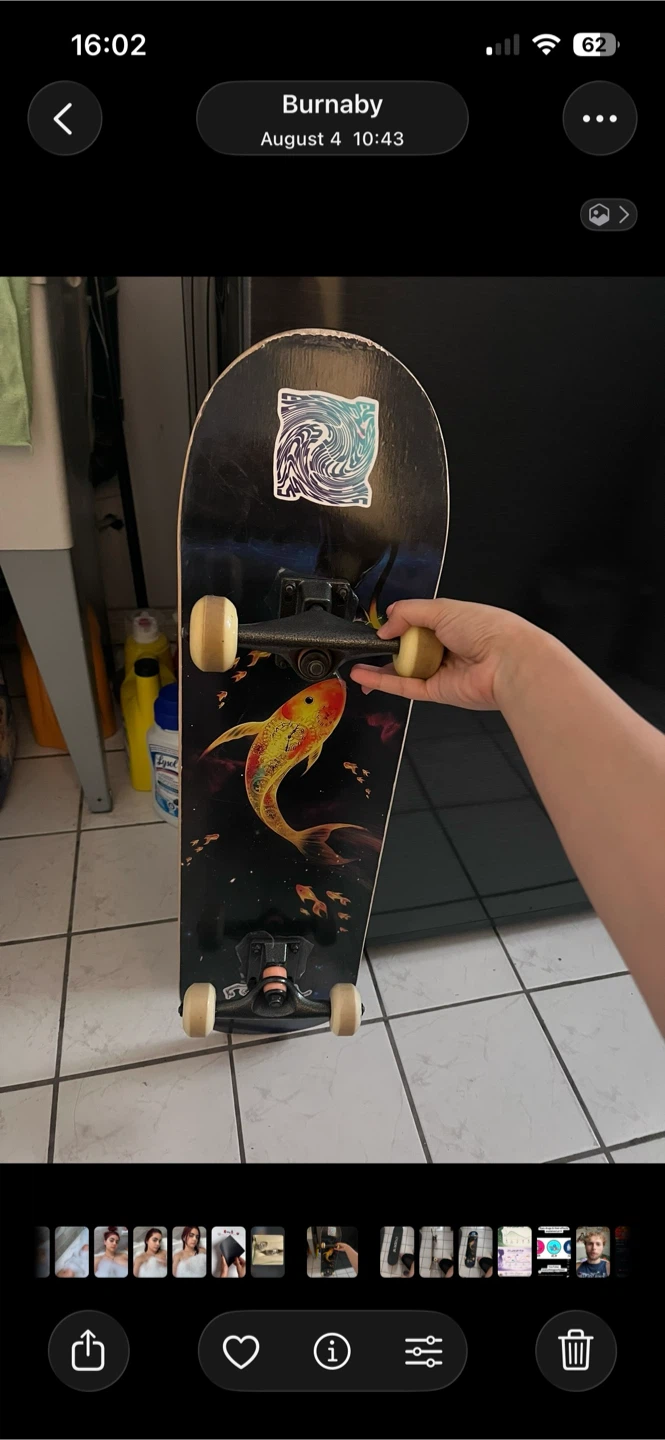 Oudew Skateboard with Koi Fish Design