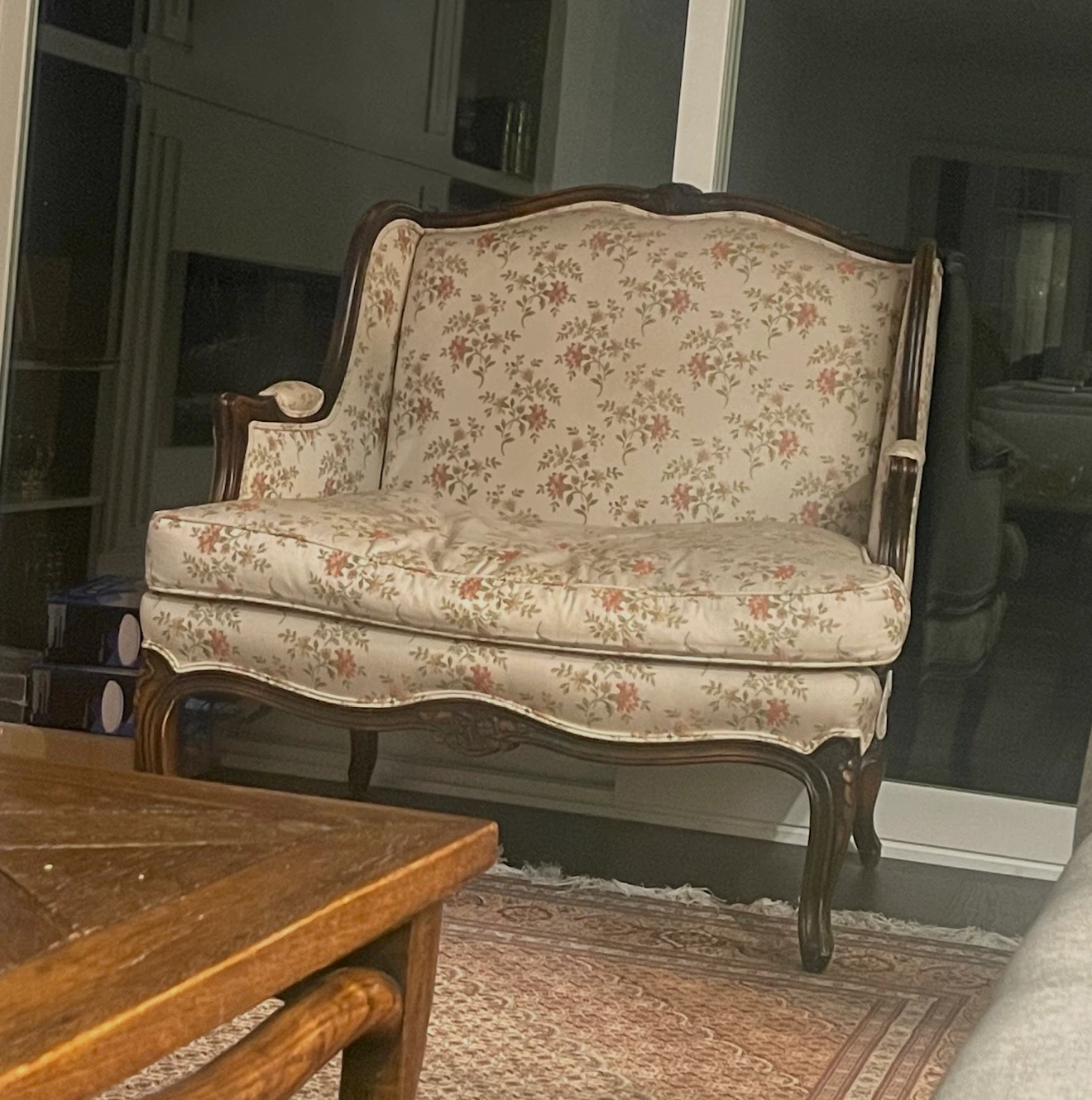 Vintage Floral Accent Chair and Ottoman - photo 2