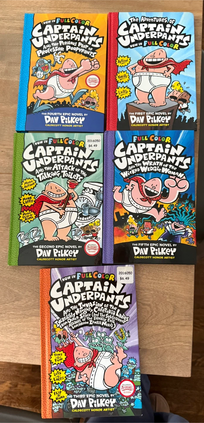 5 Captain Underpants Books by Dav Pilkey - photo 2