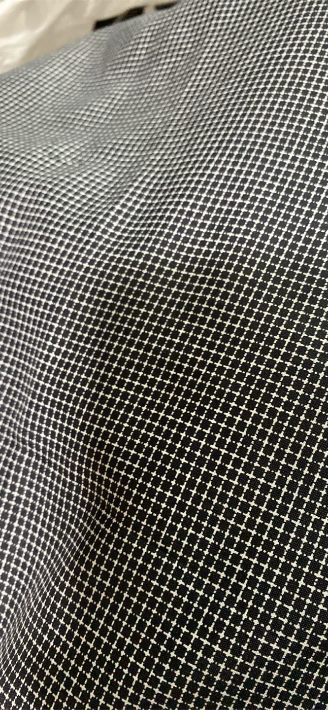 Black and White Grid Pattern Fabric