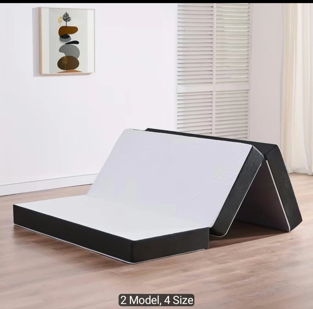 Queen Size Bed Frame and Folding Mattress- Moving sale