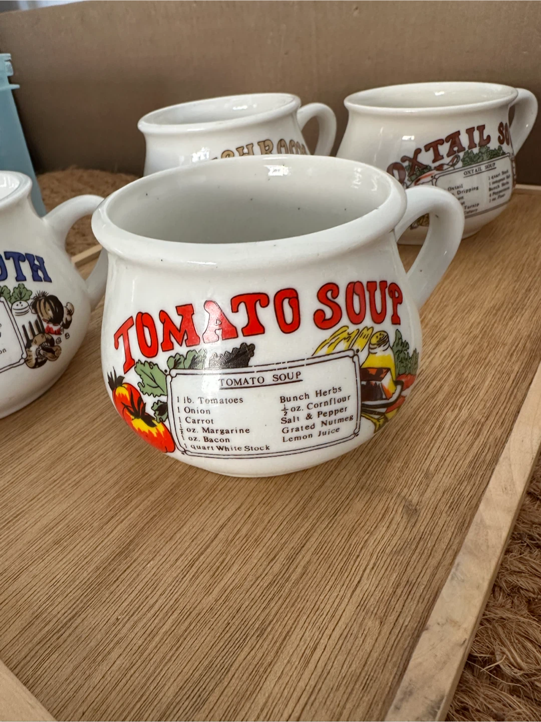 Set of 5 Vintage Soup Mugs - photo 2
