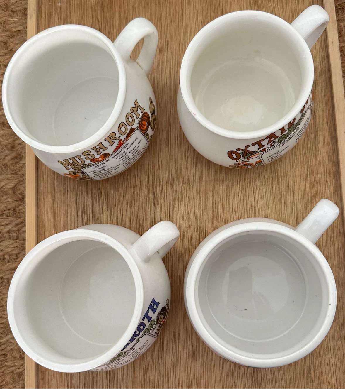 Set of 5 Vintage Soup Mugs - photo 5