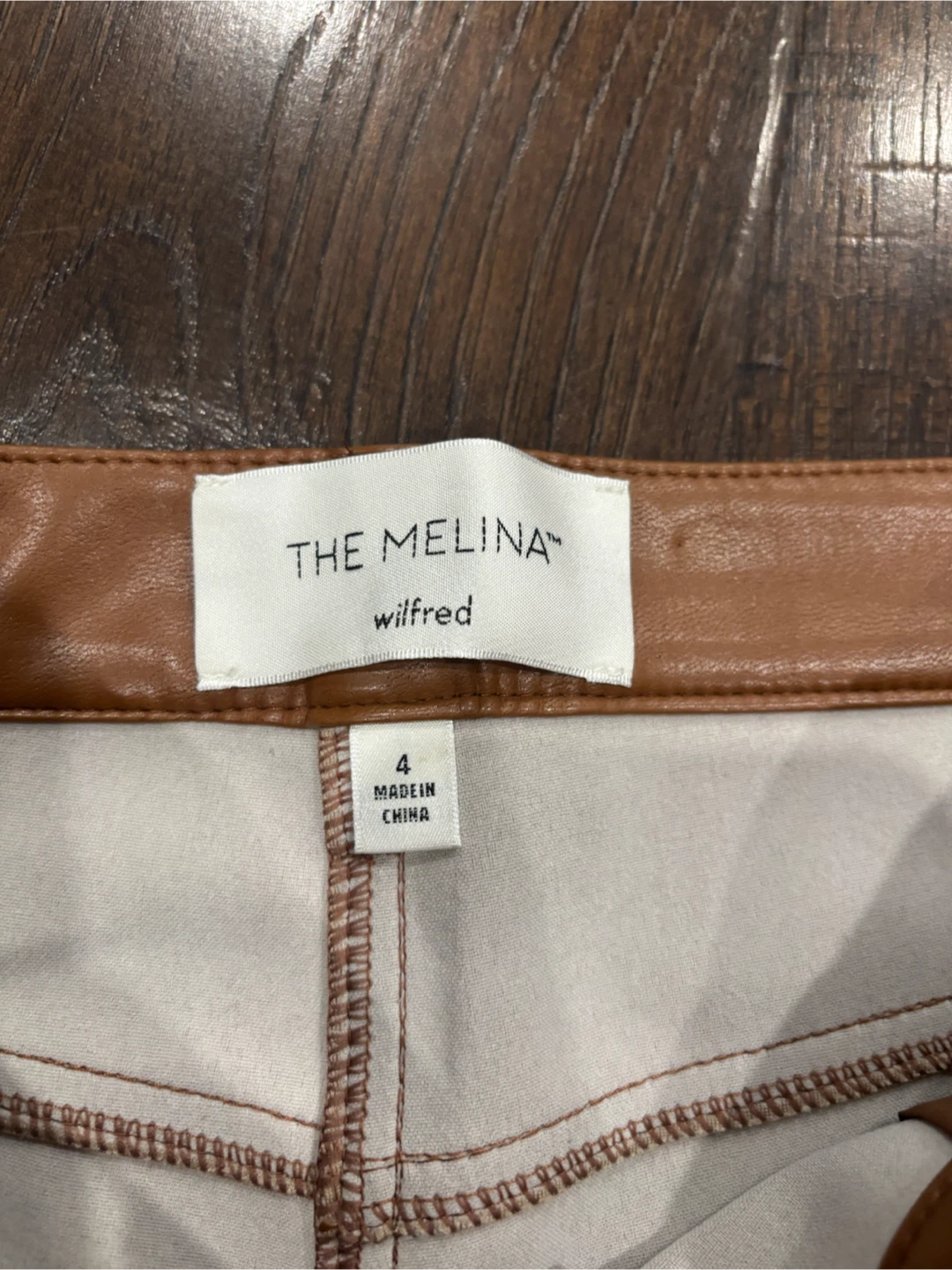 Wilfred The Melina Vegan Leather Pants - Tan Size 4 - photo 2