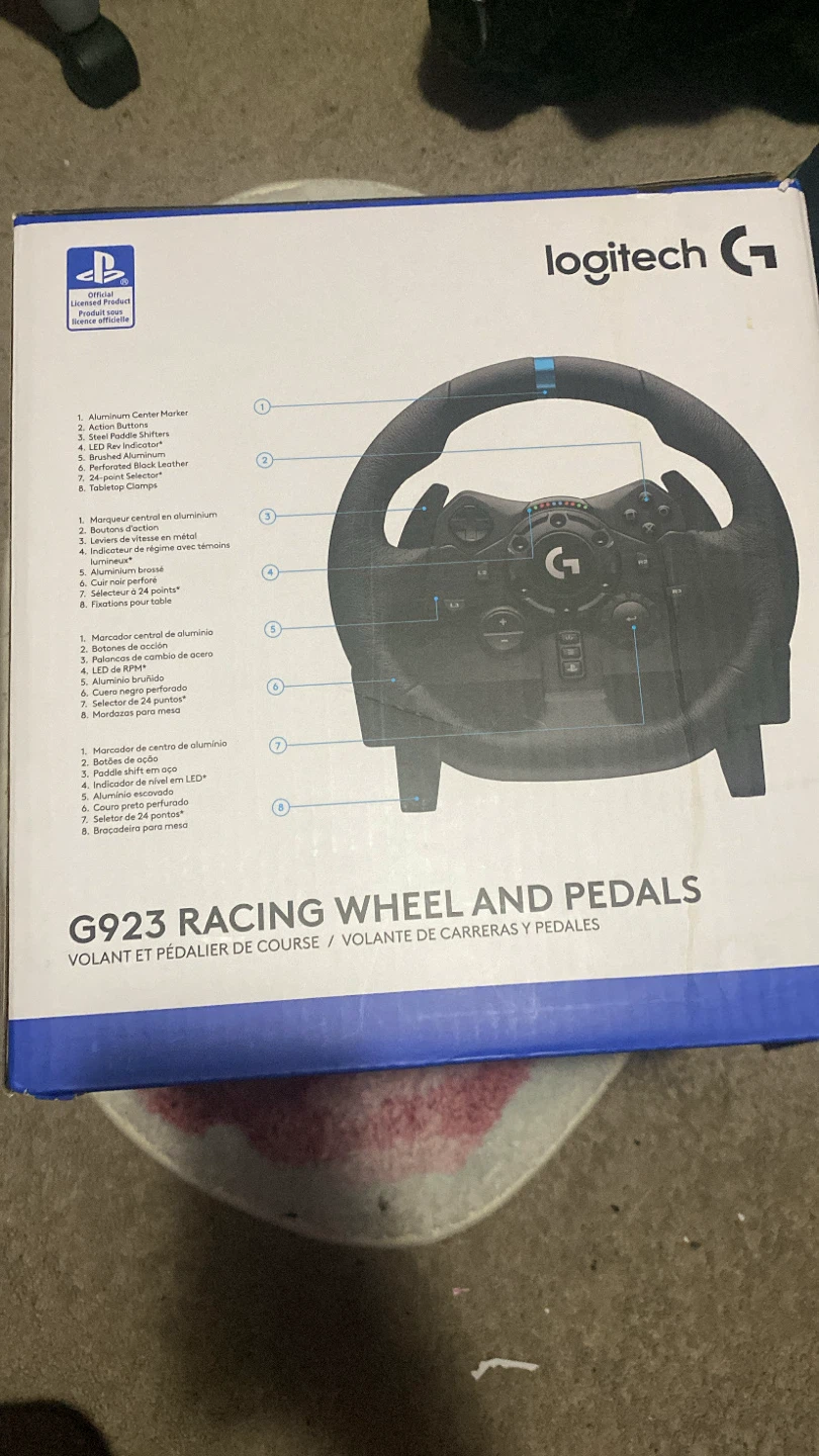 Logitech G923 Racing Wheel and Pedals - photo 4