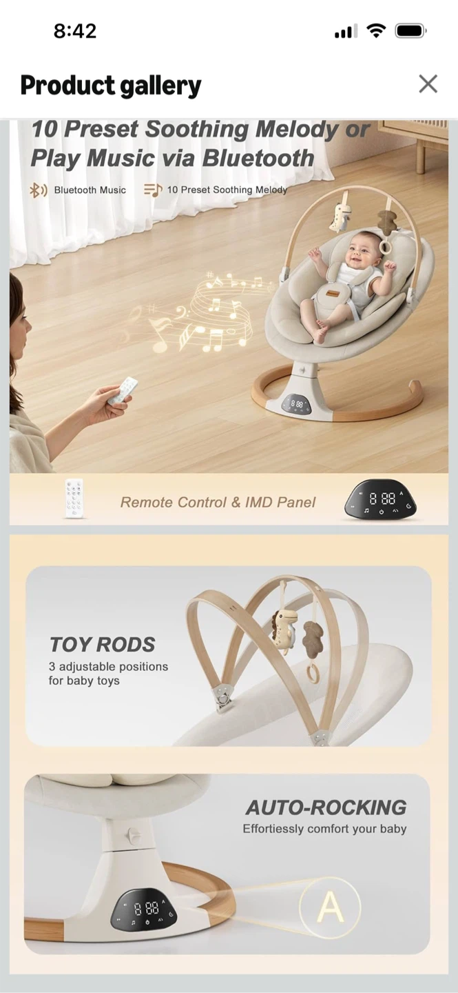 Monamii Automatic Baby Rocker - photo 2