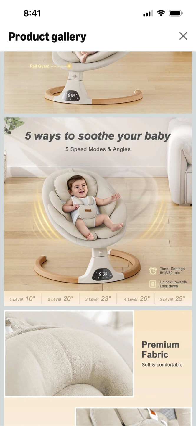 Monamii Automatic Baby Rocker - photo 5