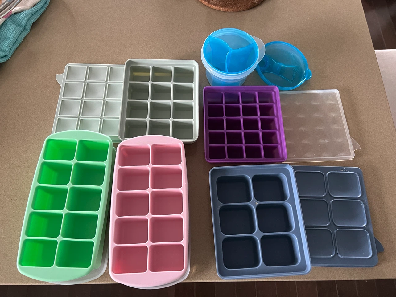 Assorted Silicone Ice Cube Trays and Baby Food Container - photo 2
