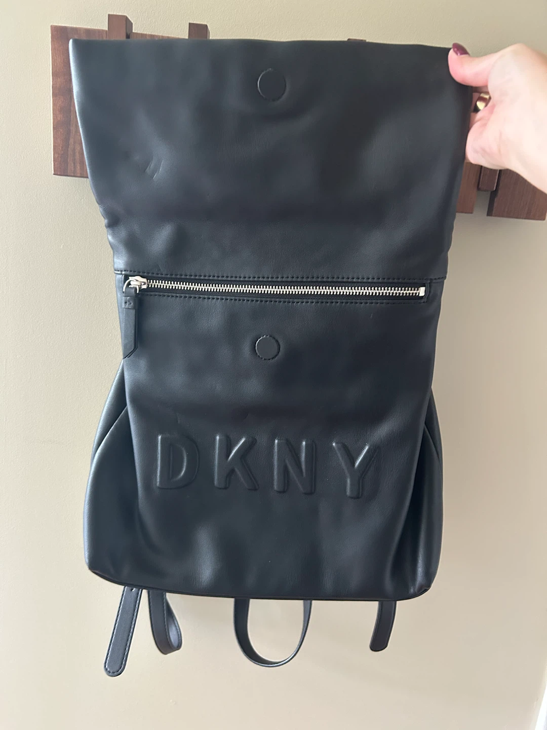 DKNY Black Foldover Backpack - photo 3