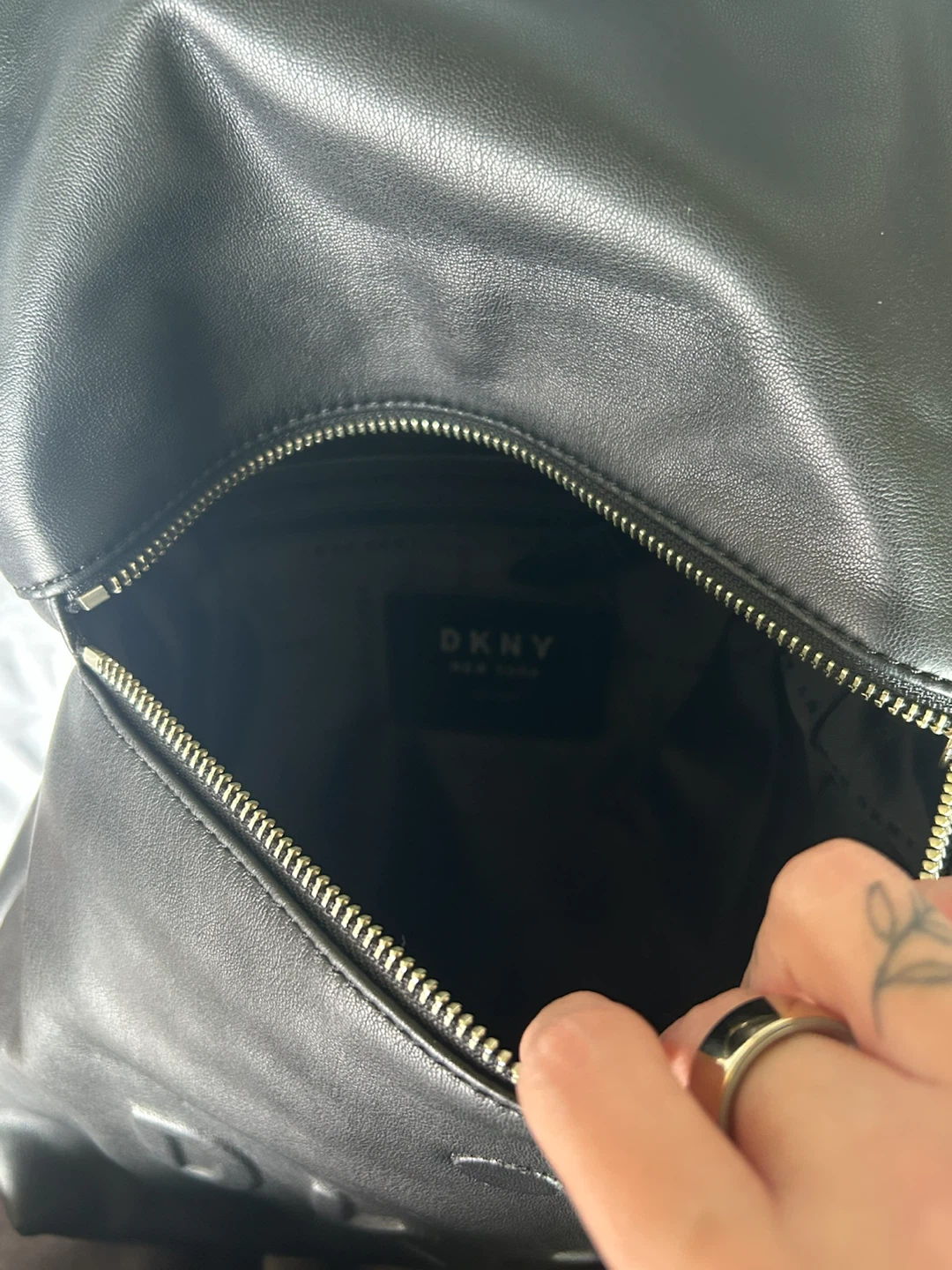 DKNY Black Foldover Backpack - photo 4