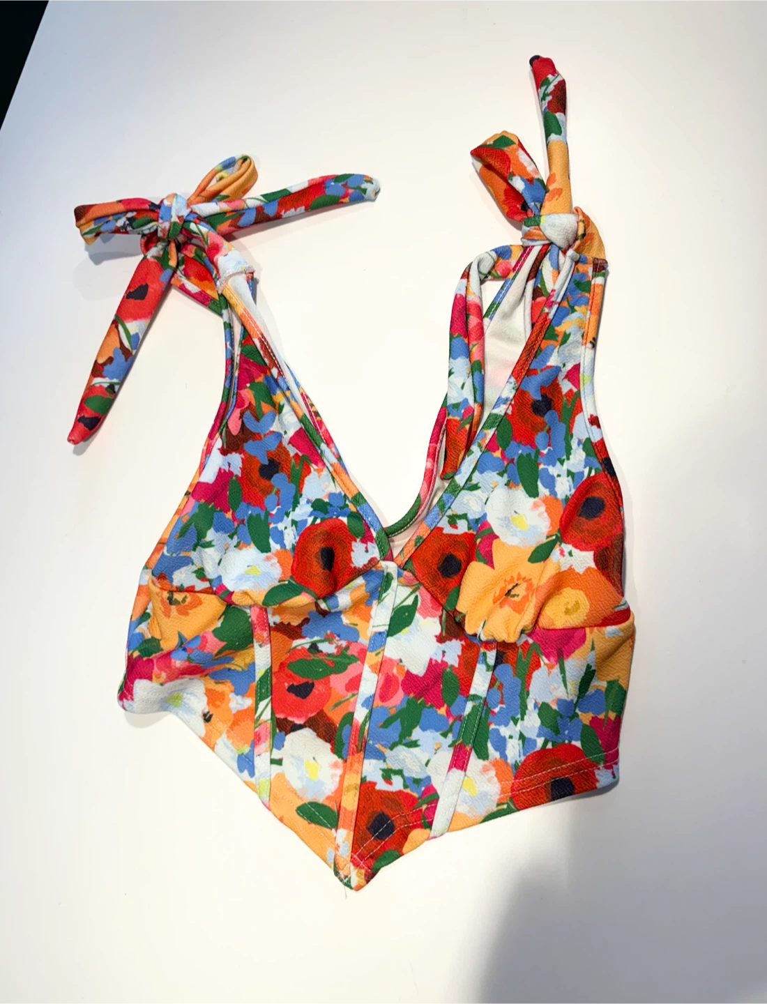 SHEIN Floral Corset Crop Top