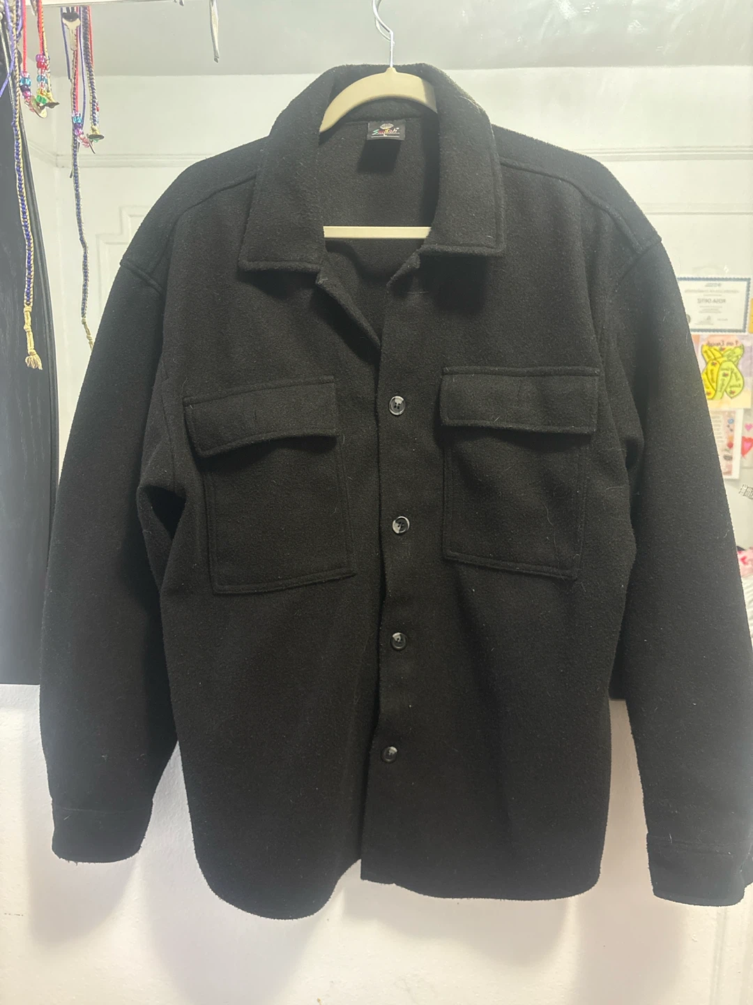 Switch Black Shirt Jacket