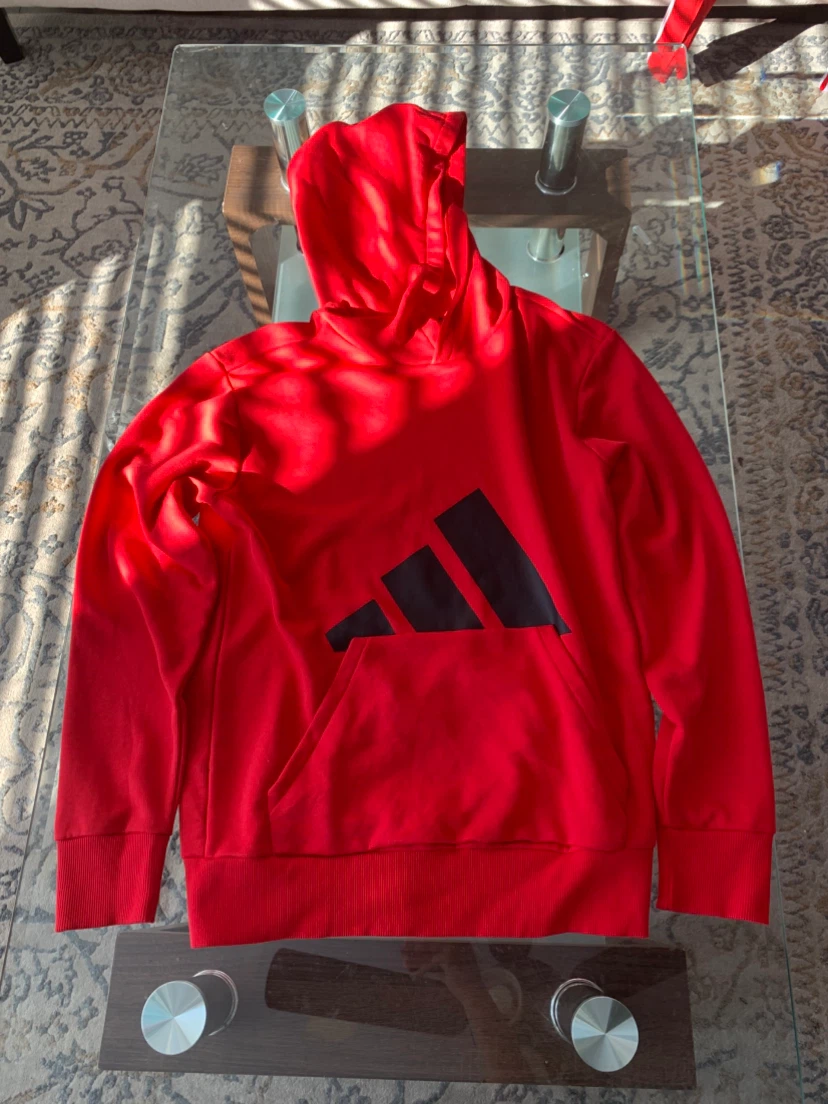 Adidas Red Hoodie Youth Large