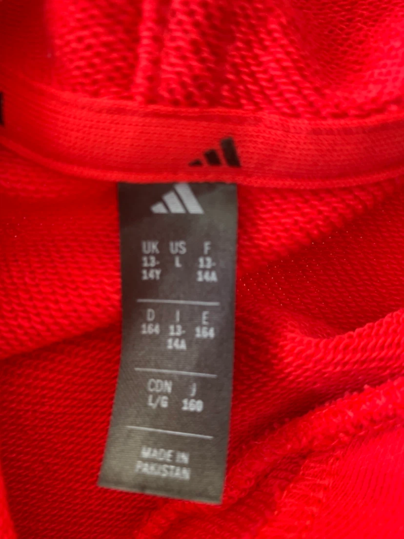 Adidas Red Hoodie Youth Large - photo 3