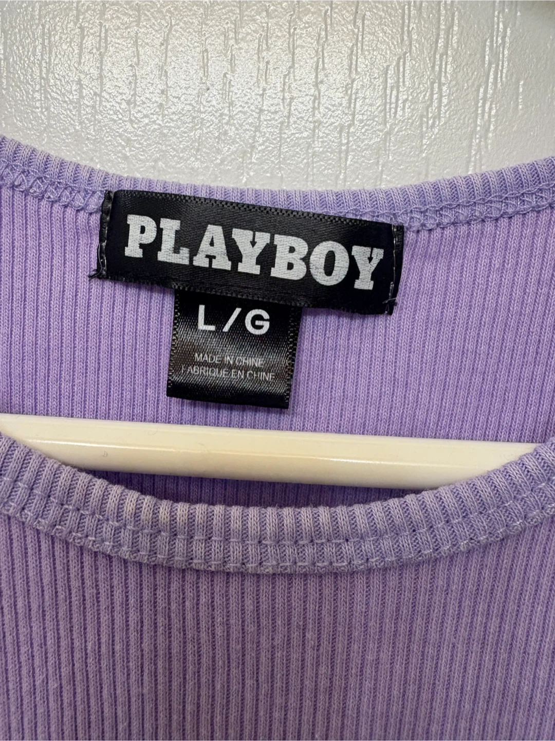 Playboy x PacSun Lavender Ribbed Crop Tank Top - photo 2