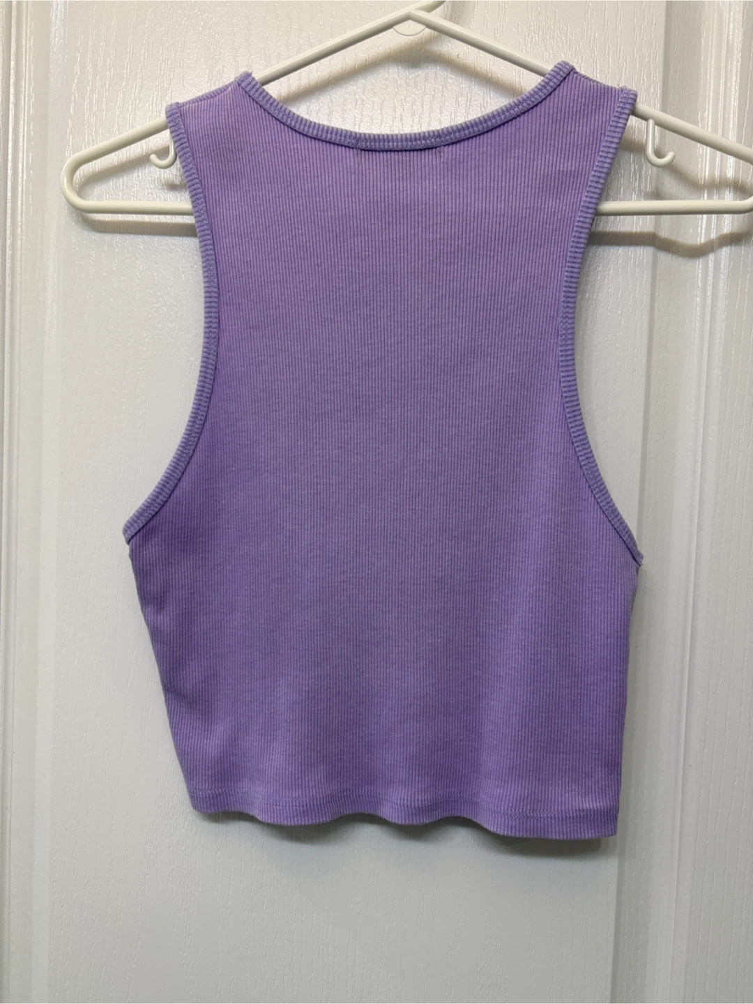 Playboy x PacSun Lavender Ribbed Crop Tank Top - photo 3