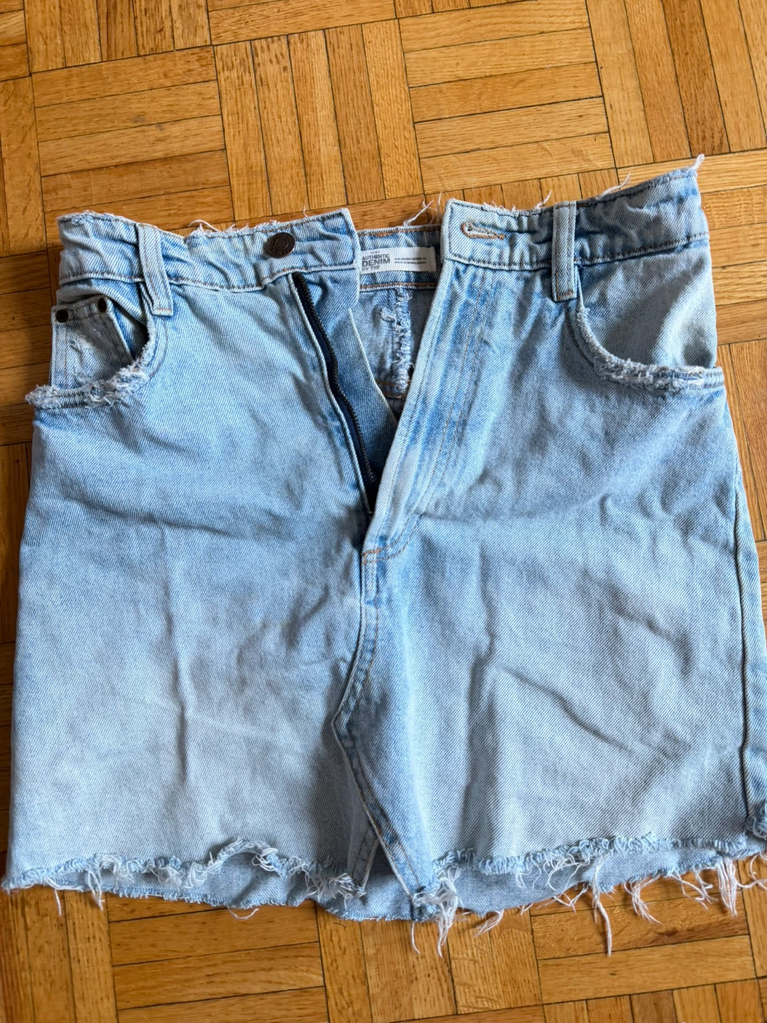Zara Authentic Denim TRF Distressed Jean Skirt - photo 2