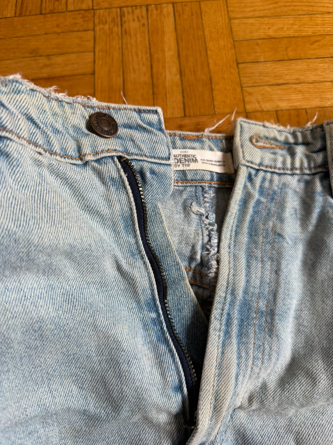 Zara Authentic Denim TRF Distressed Jean Skirt - photo 3