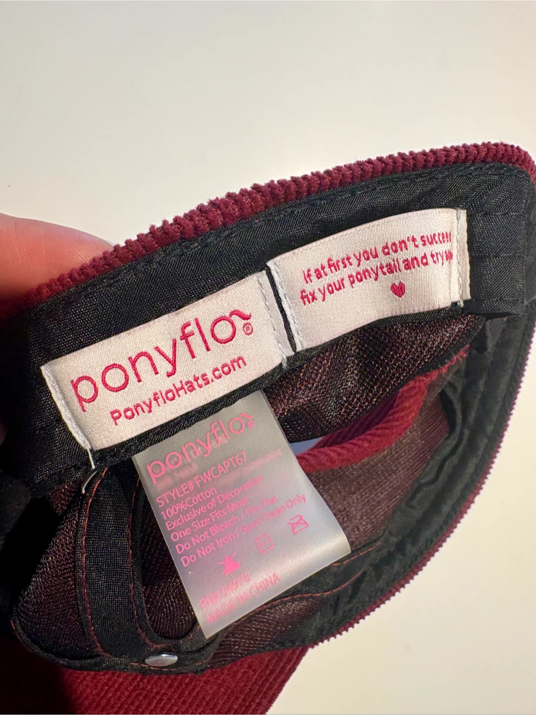 Ponyflo Corduroy Baseball Hat - photo 3